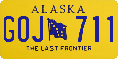 AK license plate GOJ711