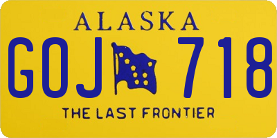 AK license plate GOJ718