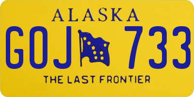 AK license plate GOJ733