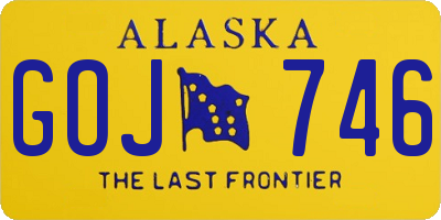 AK license plate GOJ746