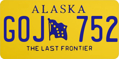 AK license plate GOJ752