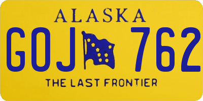 AK license plate GOJ762