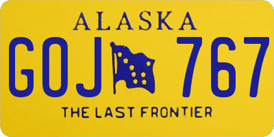 AK license plate GOJ767