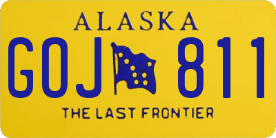 AK license plate GOJ811