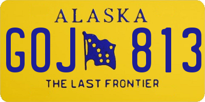 AK license plate GOJ813