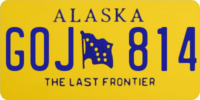 AK license plate GOJ814