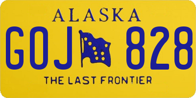 AK license plate GOJ828