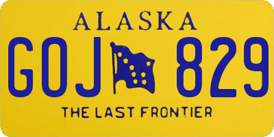 AK license plate GOJ829