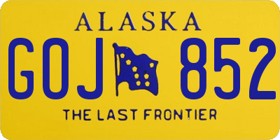 AK license plate GOJ852
