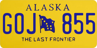 AK license plate GOJ855