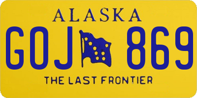 AK license plate GOJ869