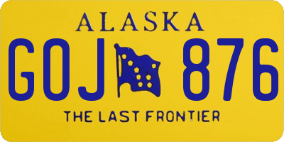 AK license plate GOJ876