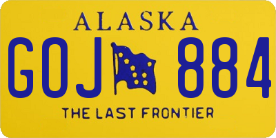 AK license plate GOJ884