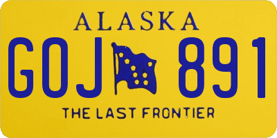 AK license plate GOJ891