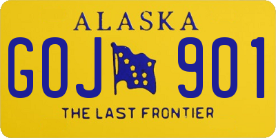 AK license plate GOJ901