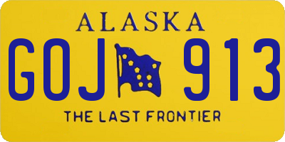 AK license plate GOJ913