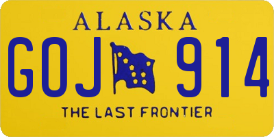 AK license plate GOJ914