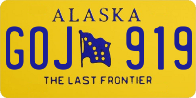 AK license plate GOJ919