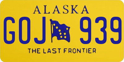 AK license plate GOJ939