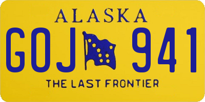 AK license plate GOJ941