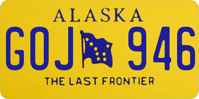 AK license plate GOJ946