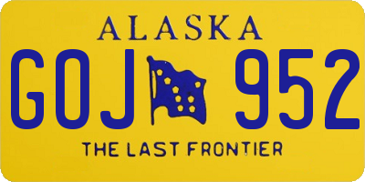 AK license plate GOJ952