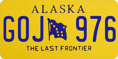AK license plate GOJ976
