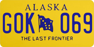 AK license plate GOK069
