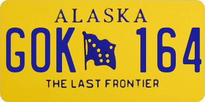 AK license plate GOK164
