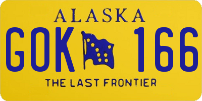 AK license plate GOK166