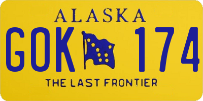 AK license plate GOK174