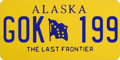 AK license plate GOK199