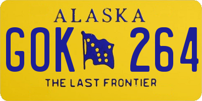 AK license plate GOK264