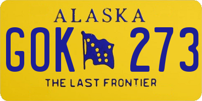 AK license plate GOK273