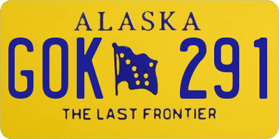AK license plate GOK291