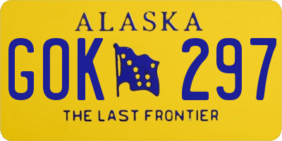 AK license plate GOK297