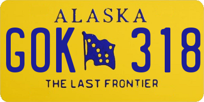 AK license plate GOK318