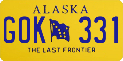 AK license plate GOK331