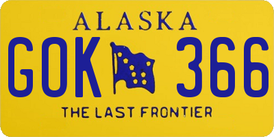 AK license plate GOK366