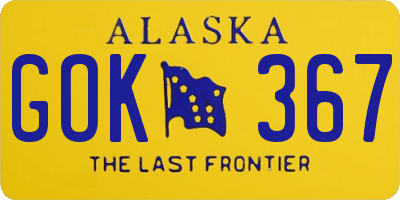 AK license plate GOK367