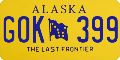 AK license plate GOK399