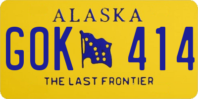 AK license plate GOK414