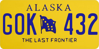 AK license plate GOK432
