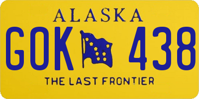 AK license plate GOK438