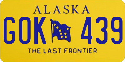 AK license plate GOK439
