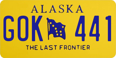 AK license plate GOK441