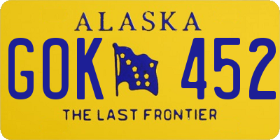 AK license plate GOK452