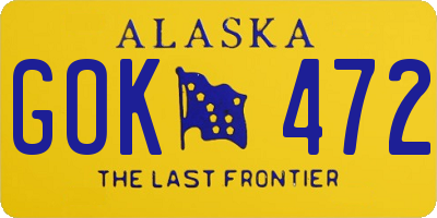 AK license plate GOK472