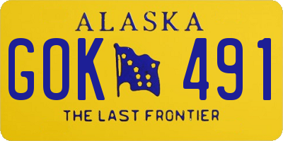 AK license plate GOK491