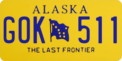 AK license plate GOK511